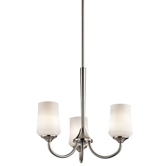 KICHLER 43664NI Aubrey 3 Light Chandelier Brushed Nickel