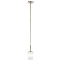 KICHLER 43668NI Aubrey 12.75" 1 Light Mini Pendant with Satin Etched Cased Opal in Brushed Nickel