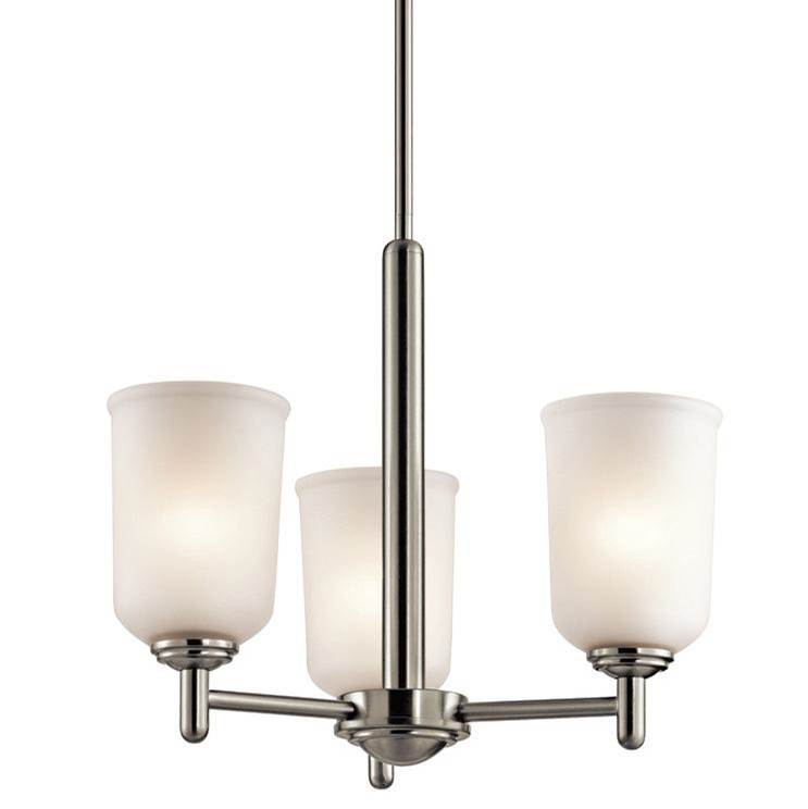 KICHLER 43670NI Shailene 3 Light Mini Chandelier Brushed Nickel