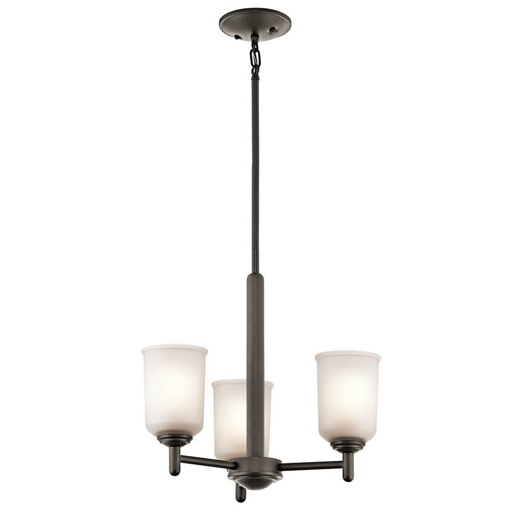 KICHLER 43670OZ Shailene 3 Light Mini Chandelier Olde Bronze