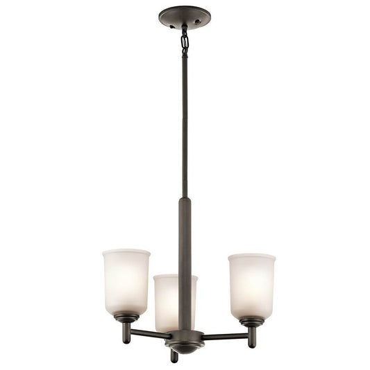 KICHLER 43670OZ Shailene 3 Light Mini Chandelier Olde Bronze