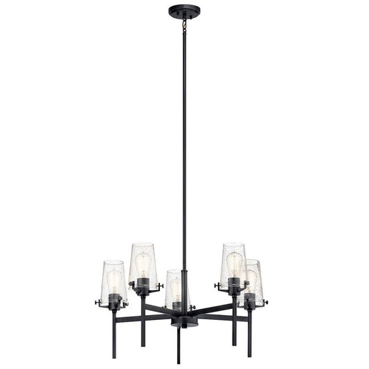 KICHLER 43694BK Alton 27" 5 Light Chandelier Chrome