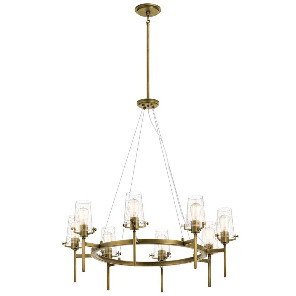 KICHLER 43695NBR Alton 38" 8 Light Chandelier Natural Brass