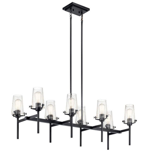 KICHLER 43696BK Alton 46" 8 Light Linear Chandelier Chrome