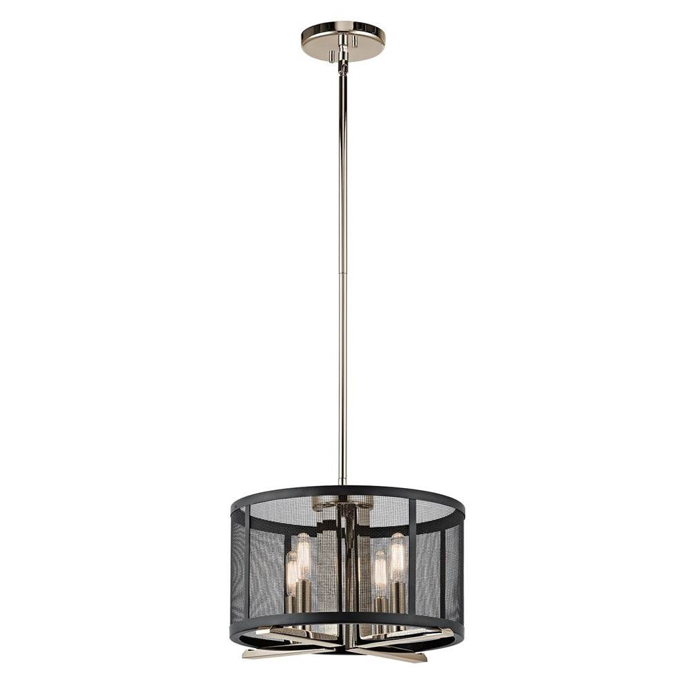 KICHLER 43713PN Titus 4 Light Convertible Pendant Polished Nickel