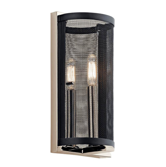 KICHLER 43716PN Titus 1 Light Wall Sconce in Polished Brushed Nickel