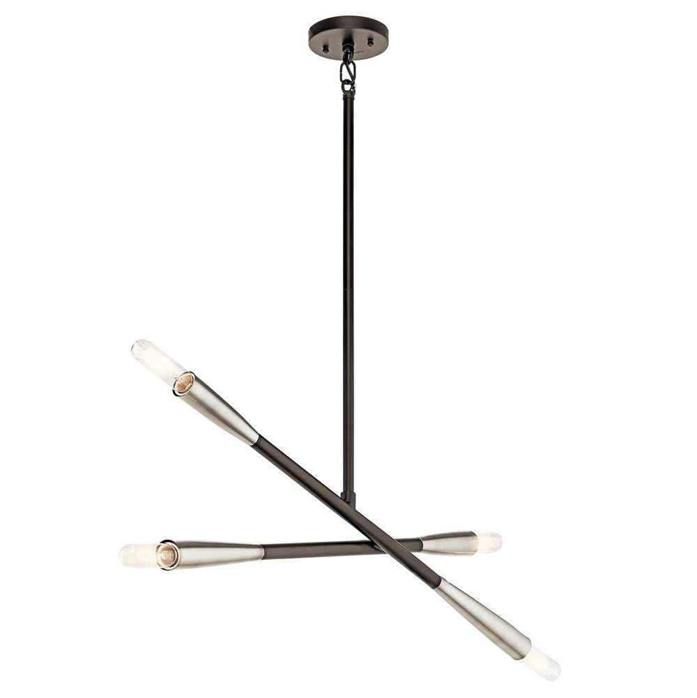 KICHLER 43794BK Branches 4 Light Chandelier Black