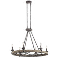 KICHLER 43824WZC Taulbee 6 Light Oval Pendant Weathered Zinc