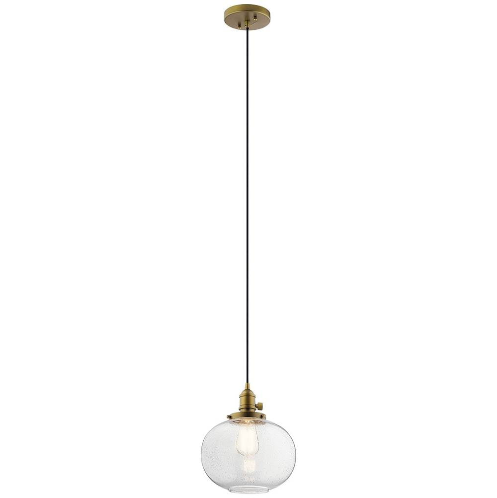 KICHLER 43852NBR Avery 9.75" 1 Light Mini Pendant Natural Brass