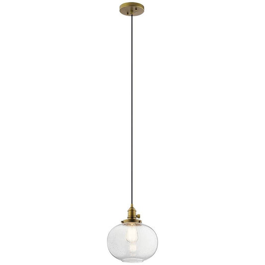 KICHLER 43852NBR Avery 9.75" 1 Light Mini Pendant Natural Brass
