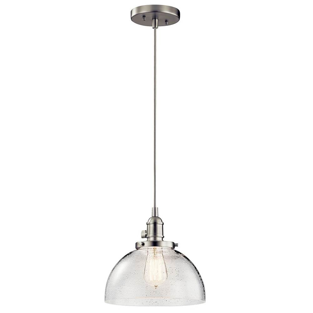 KICHLER 43853NI Avery 9.25" 1 Light Wall Sconce with Clear Seeded Glass in Brushed Nickel