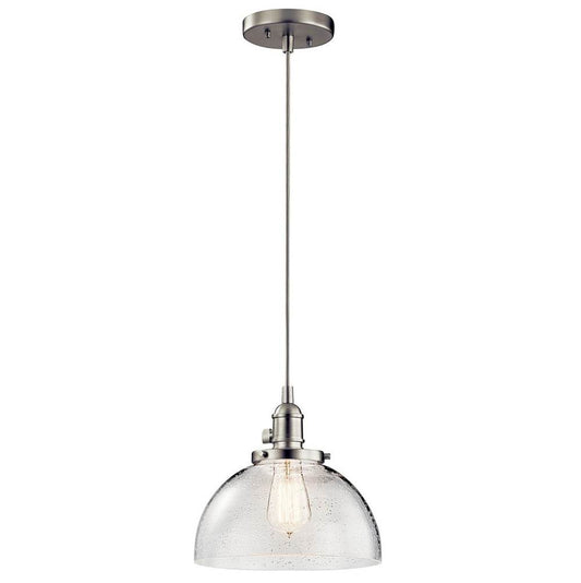 KICHLER 43853NI Avery 9.25" 1 Light Wall Sconce with Clear Seeded Glass in Brushed Nickel