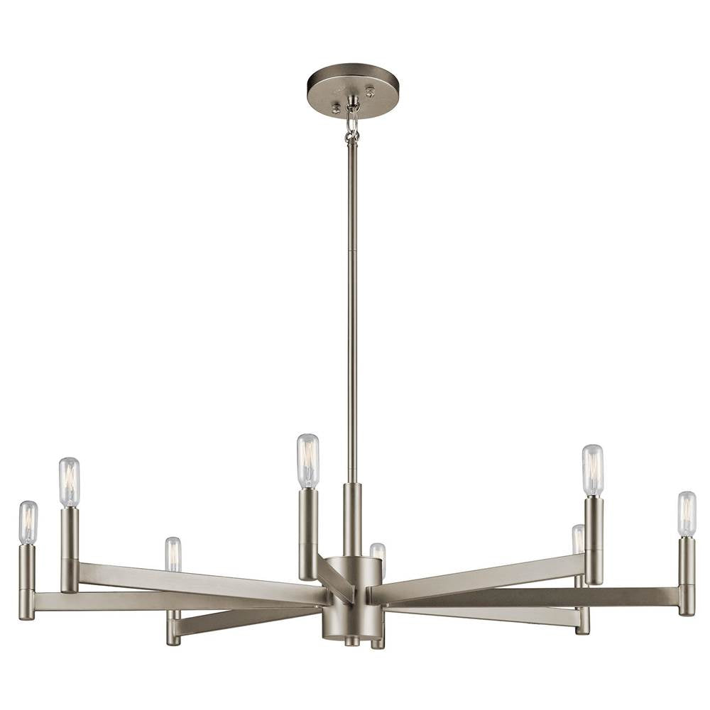 KICHLER 43857SN Erzo 9.25" 8 Light Chandelier in Satin Nickel