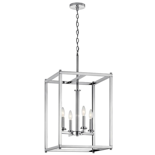 KICHLER 43998CH Crosby 31" 4 Light Foyer Pendant Chrome
