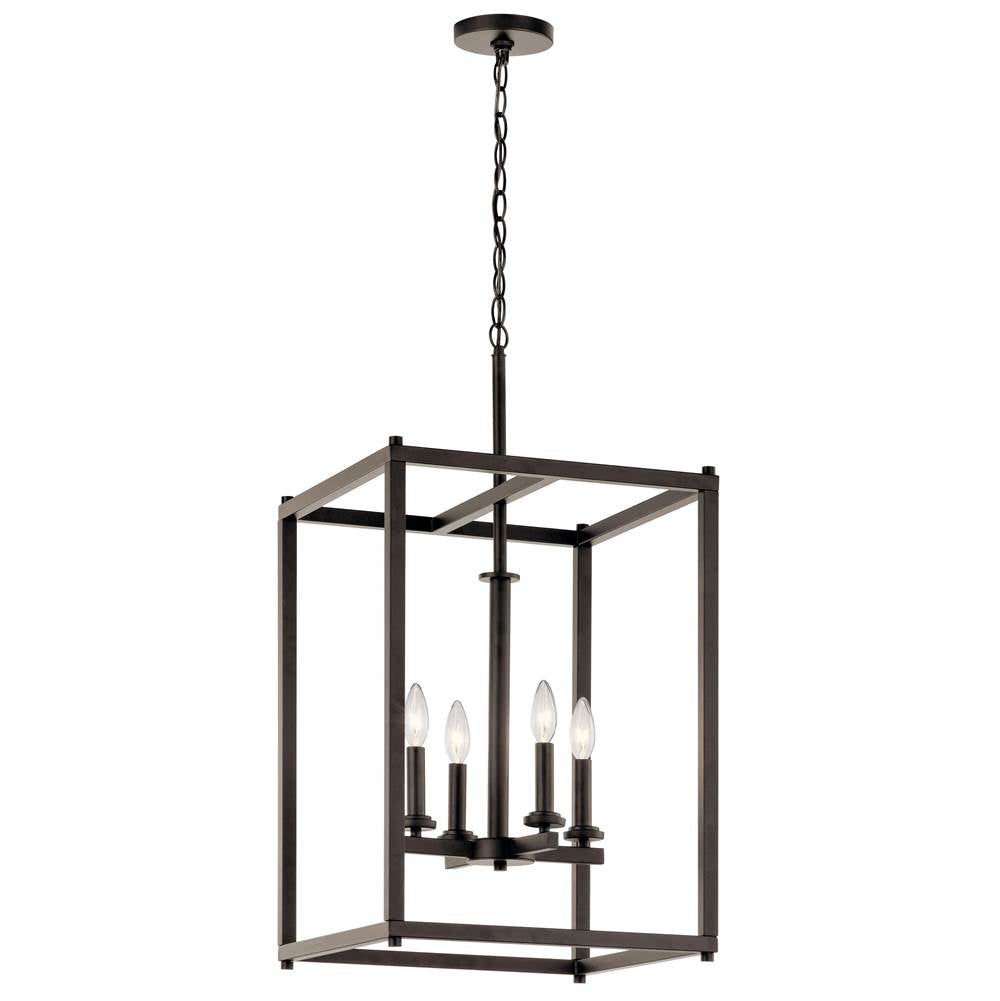 KICHLER 43998OZ Crosby 31" 4 Light Foyer Pendant Olde Bronze