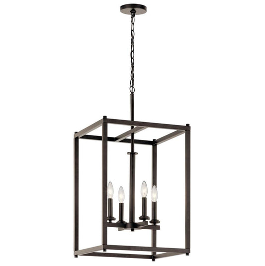 KICHLER 43998OZ Crosby 31" 4 Light Foyer Pendant Olde Bronze