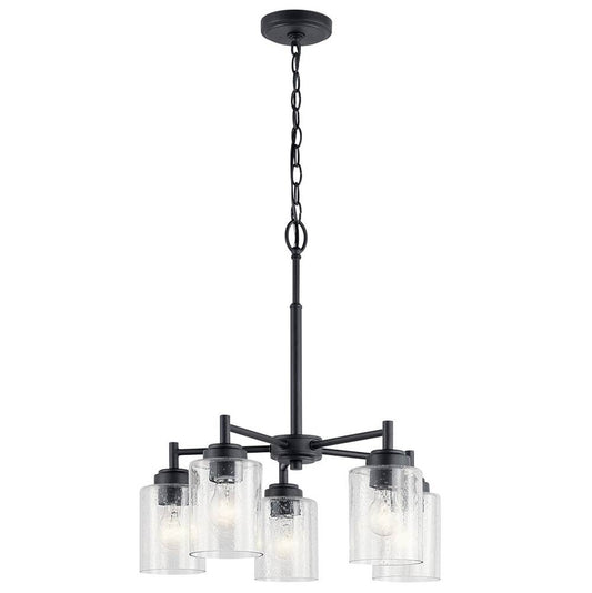 KICHLER 44030BK Winslow 5 Light Chandelier Black