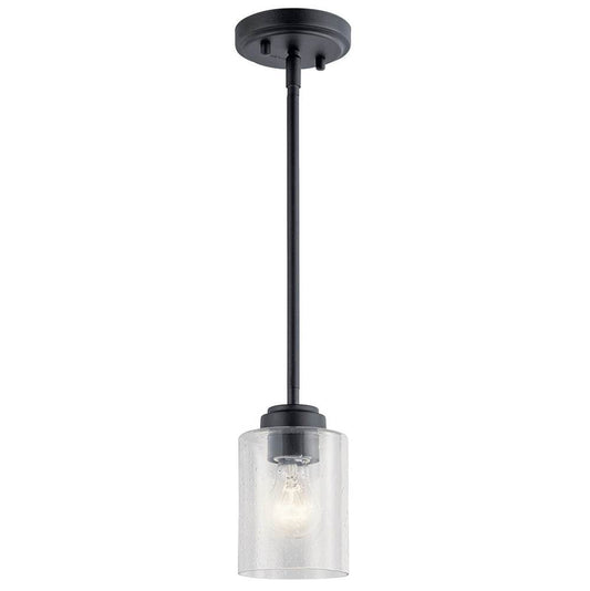 KICHLER 44032BK Winslow 1 Light Mini Pendant Black
