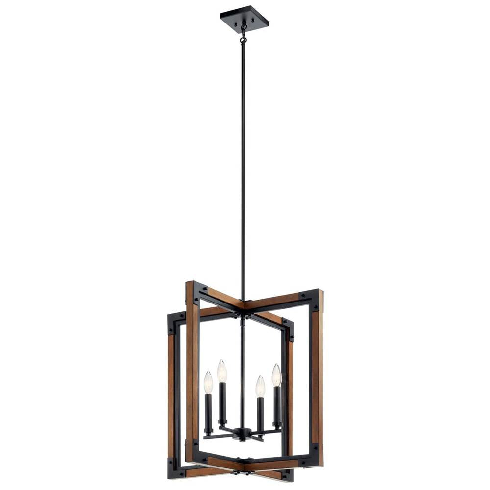 KICHLER 44044AUB Marimount 4 Light Pendant Auburn Stained
