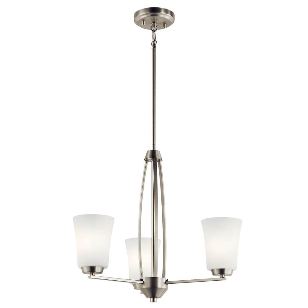 KICHLER 44050NI Tao 3 Light Chandelier Brushed Nickel
