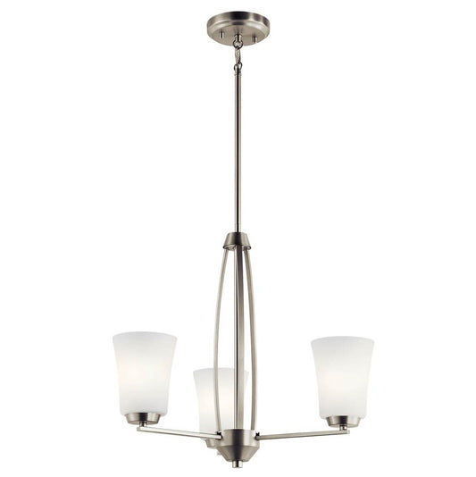 KICHLER 44050NI Tao 3 Light Chandelier Brushed Nickel
