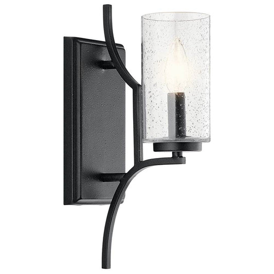 KICHLER 44070DBK Vara 1 Light Wall Sconce Distressed Black