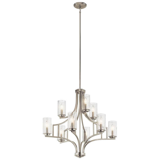KICHLER 44073NI Vara 9 Light Chandelier Brushed Nickel