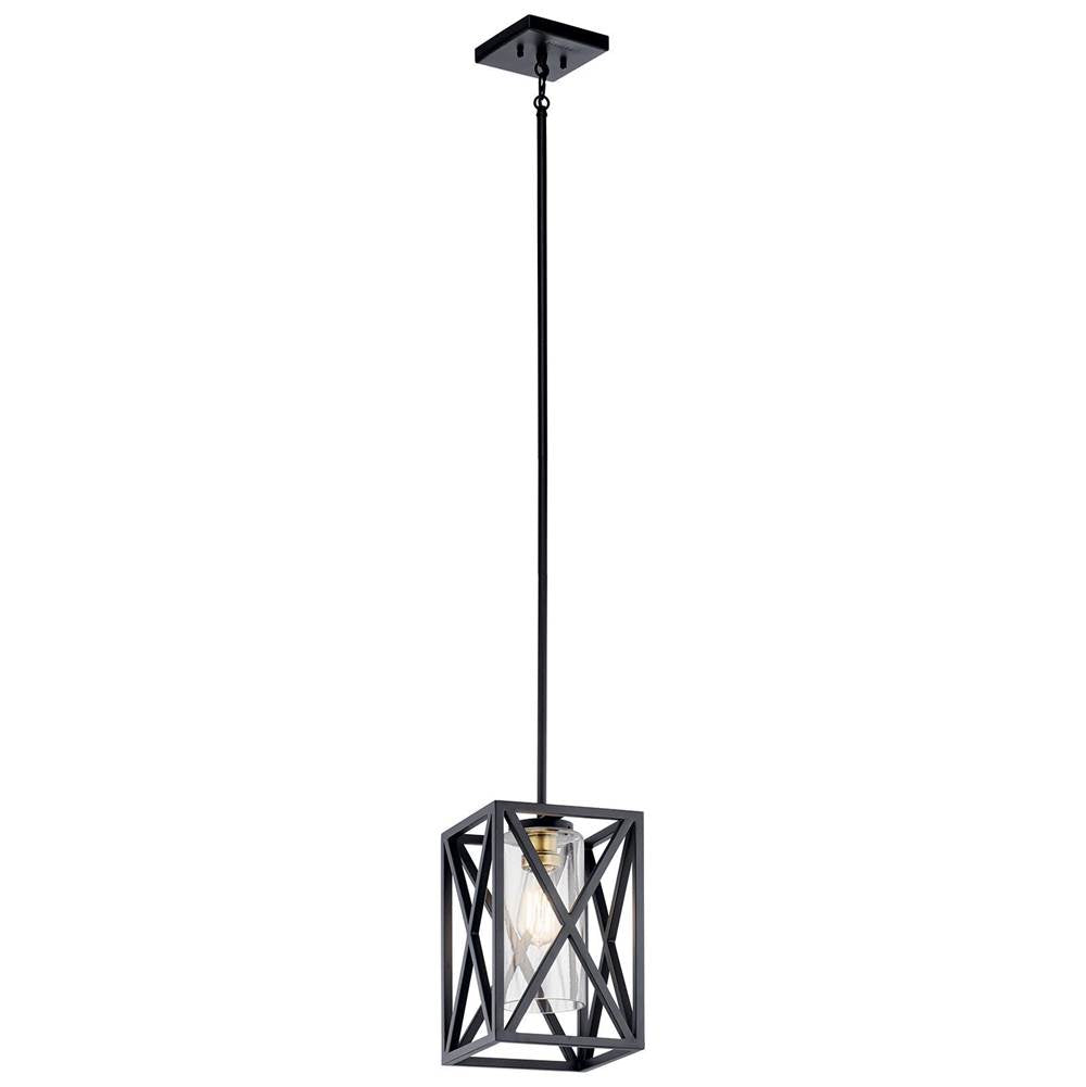 KICHLER 44083BK Moorgate 1 Light Mini Pendant Black