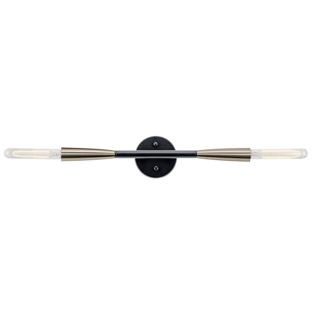 KICHLER 44091BK Branches 2 Light Wall Sconce Black