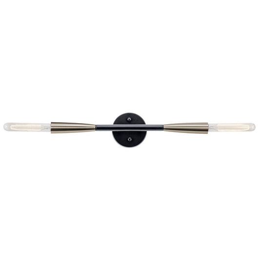 KICHLER 44091BK Branches 2 Light Wall Sconce Black