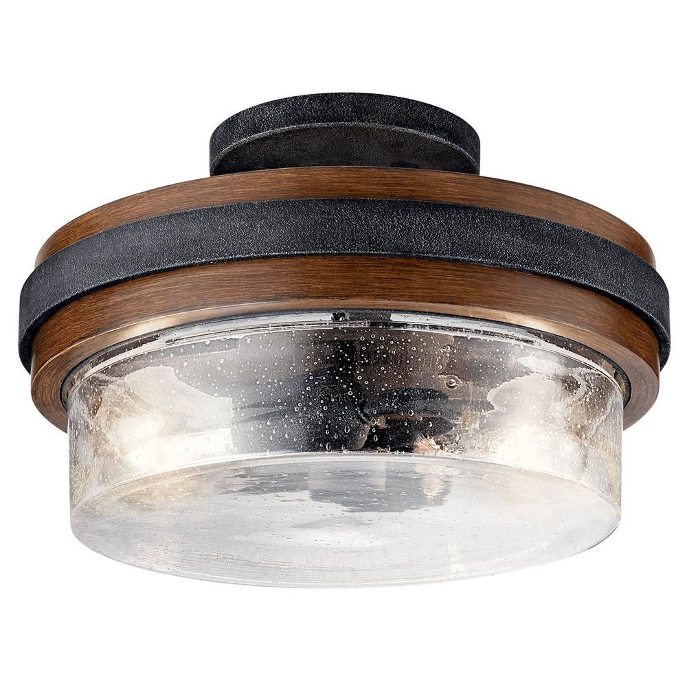 KICHLER 44100AUB Grand Bank 2 Light Semi Flush Auburn Stained