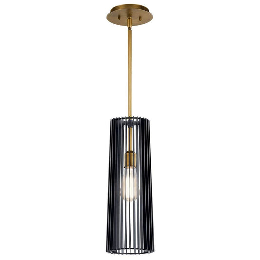 KICHLER 44169BK Linara 1 Light Pendant Black