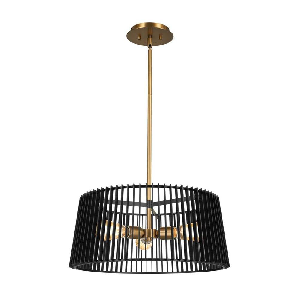 KICHLER 44171BK Linara 18" 3 Light Pendant Black
