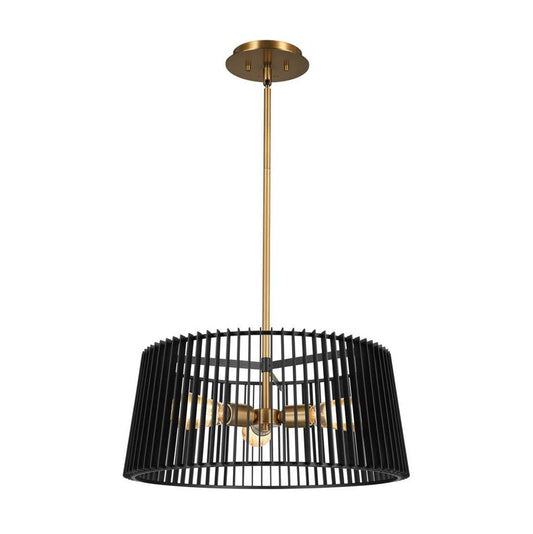 KICHLER 44171BK Linara 18" 3 Light Pendant Black