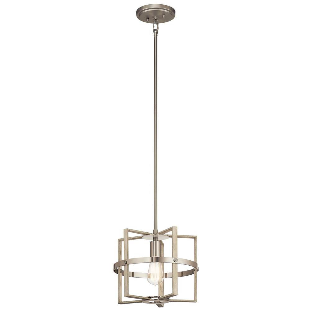 KICHLER 44291WWW Peyton 1 Light Pendant White Washed Wood