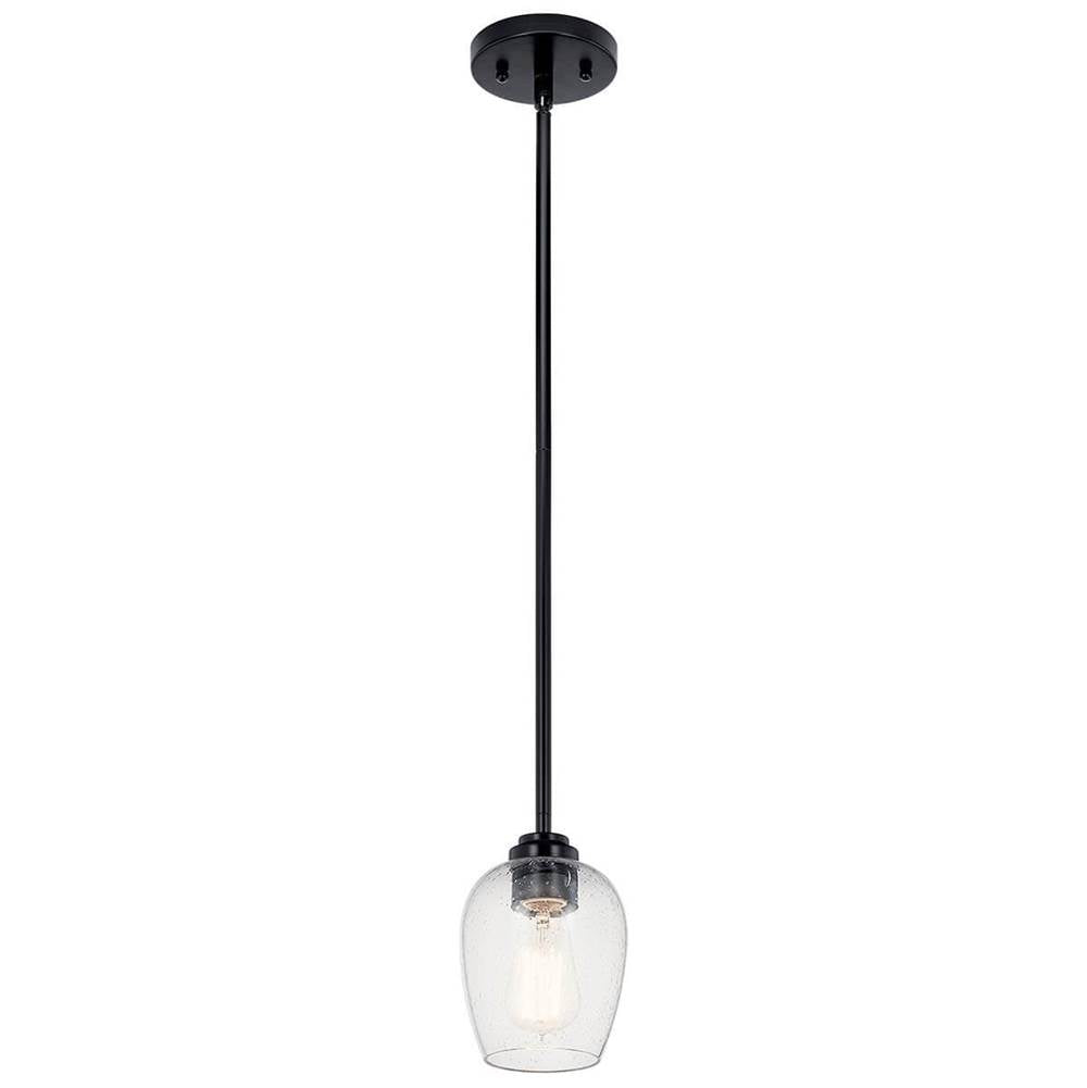 KICHLER 44380BKCS Valserrano 7.75" 1 Light Mini Pendant Black