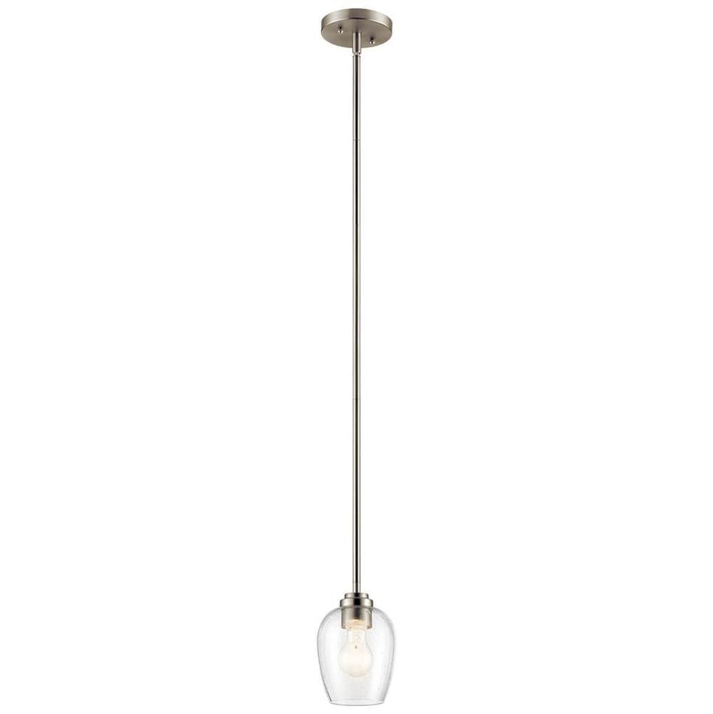 KICHLER 44380NICS Valserrano 7.75" 1 Light Mini Pendant Brushed Nickel