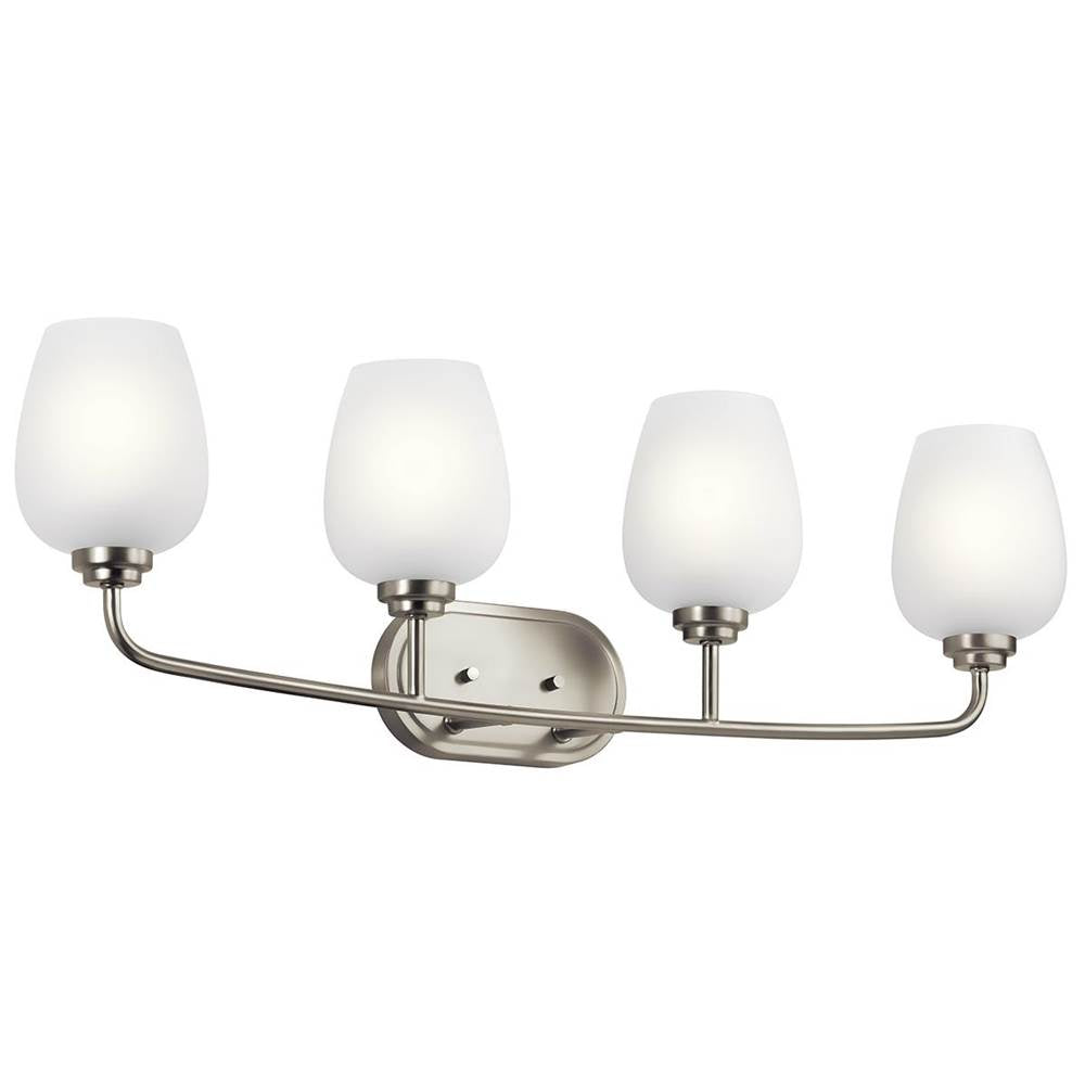 KICHLER 45130NI Valserrano 33.5" 4 Light Vanity Light Brushed Nickel