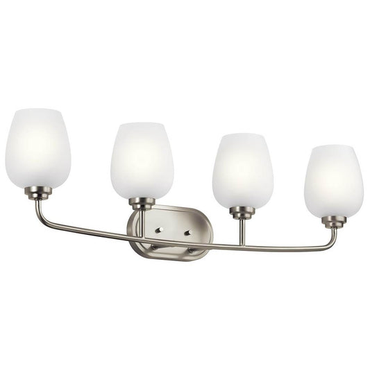 KICHLER 45130NI Valserrano 33.5" 4 Light Vanity Light Brushed Nickel