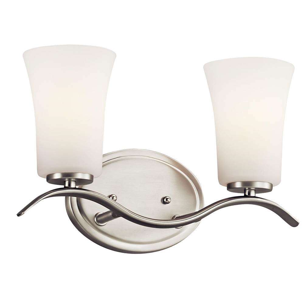 KICHLER 45375NI Armida 2 Light Vanity Light Brushed Nickel