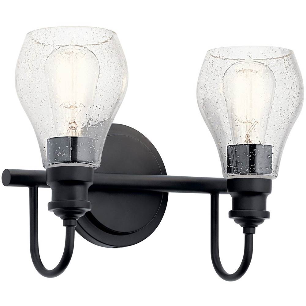 KICHLER 45391BK Greenbrier 2 Light Vanity Light Black