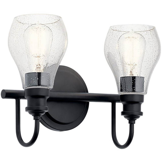 KICHLER 45391BK Greenbrier 2 Light Vanity Light Black