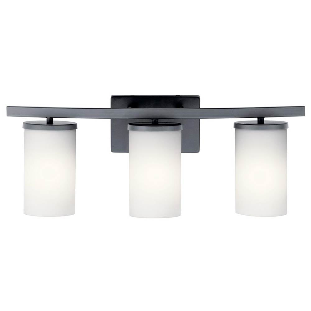 KICHLER 45497BK Crosby 3 Light Vanity Light Black