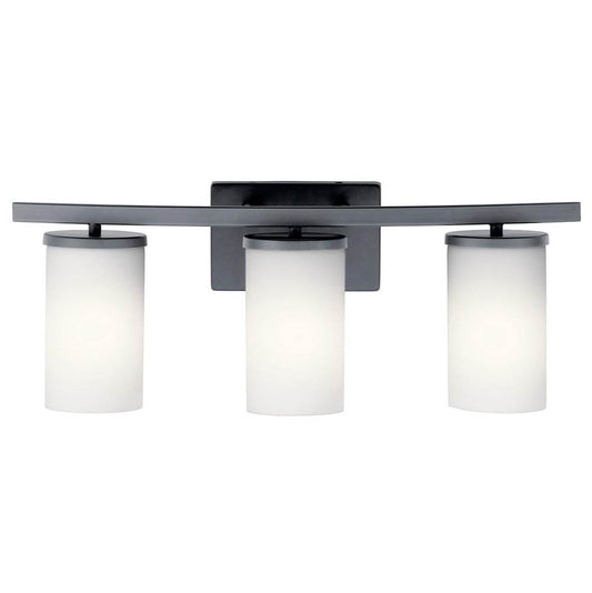 KICHLER 45497BK Crosby 3 Light Vanity Light Black