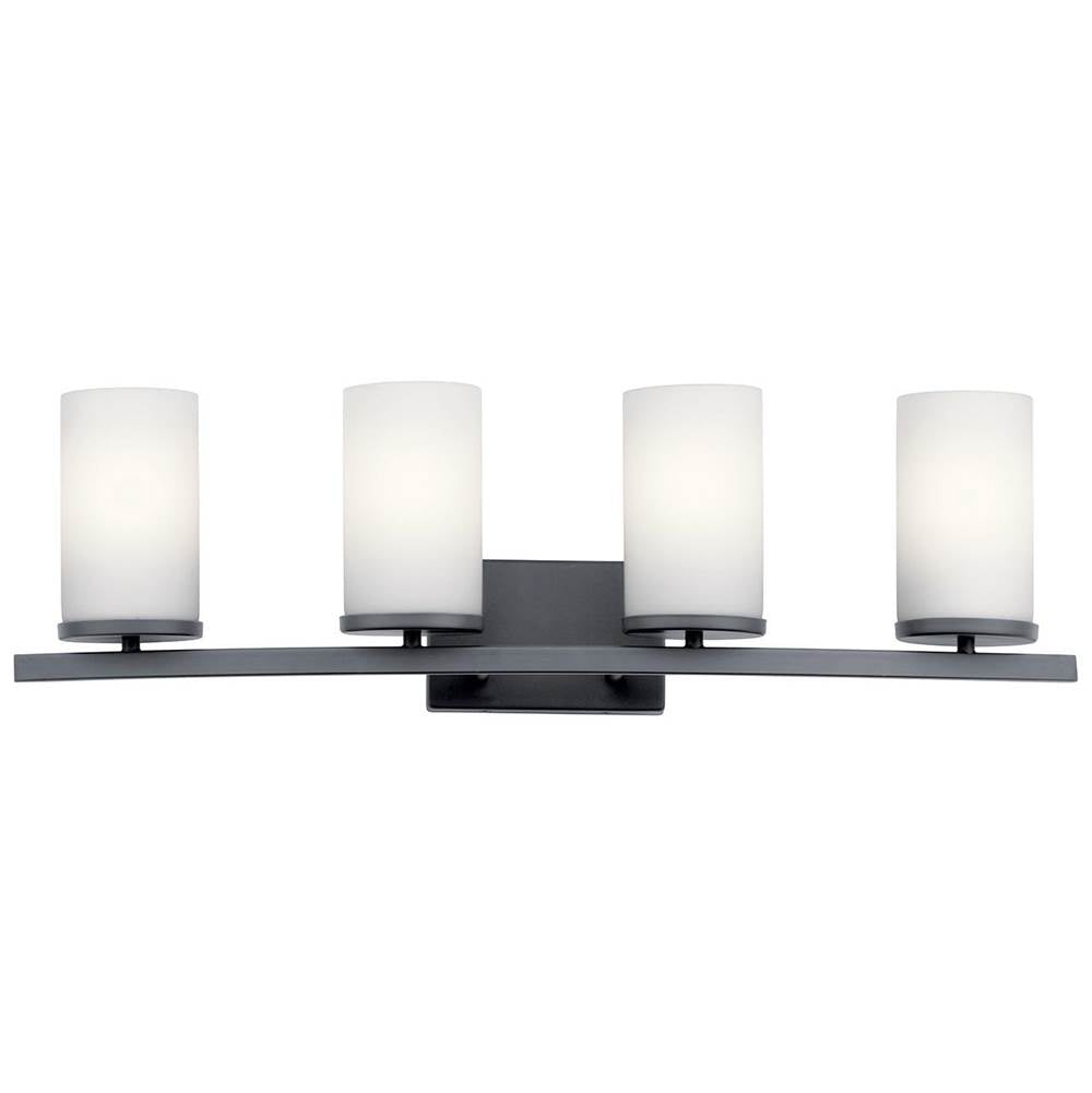 KICHLER 45498BK Crosby 4 Light Vanity Light Black
