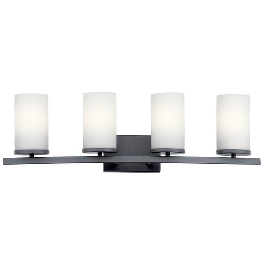 KICHLER 45498BK Crosby 4 Light Vanity Light Black