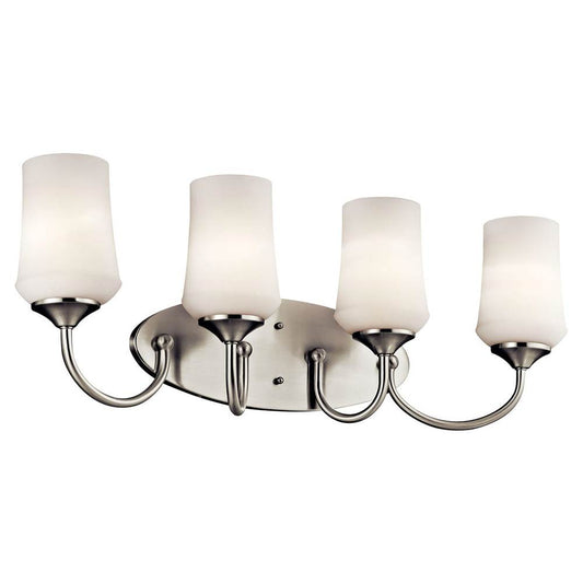 KICHLER 45571NI Aubrey 4 Light Vanity Light Brushed Nickel