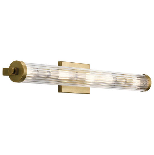 KICHLER 45650NBR Azores 32" 5 Light Linear Vanity Light Natural Brass