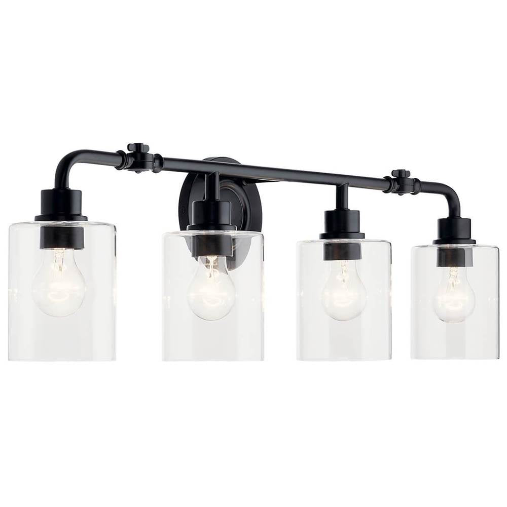KICHLER 45667BK Gunnison 33.75" 4 Light Vanity Light Chrome
