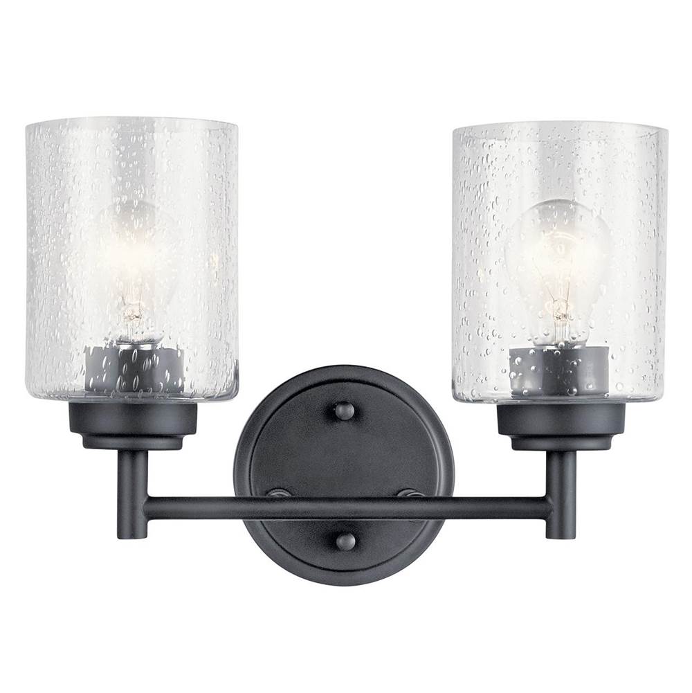 KICHLER 45885BK Winslow 2 Light Vanity Light Black